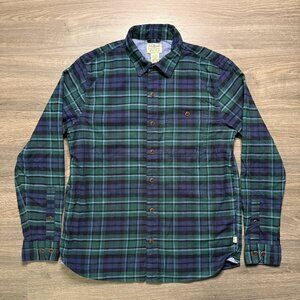 L.L. Bean Men's BeanFlex All-Season Flannel Shirt - Navy/Green